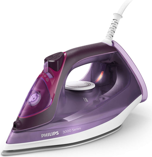 Philips iron 3000 Series with ceramic bracket sole. 40 GMIN constant steam. 2600 W. violet (DST304130)