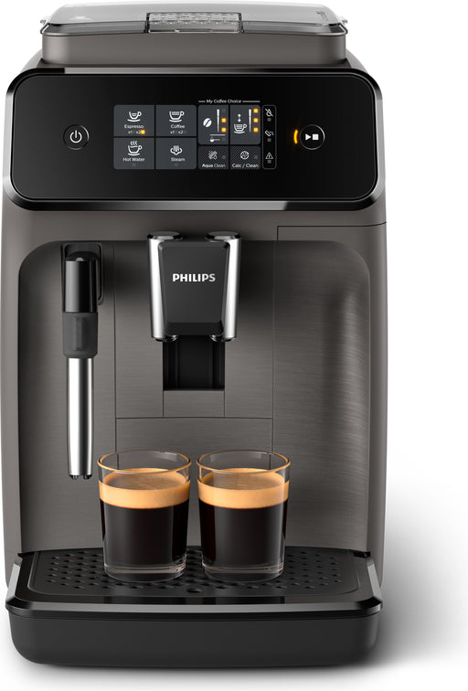 Philips fully automatic coffee machine for 2 coffee specialties. Espresso machine. 1.8 l. Coffee beans. Built -in grinding. 1500 W. black (aquafilter not in delivery scope included)
