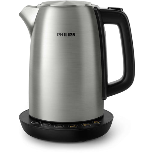 Philips kettle avance collection. 17 L. temperature control. Holding lid Control display. Metal (HD935990)