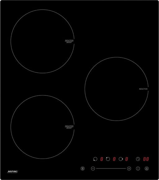 MPM 45-in-07 black worktop 45 cm zoneless induction hob 3 zone (N)