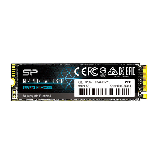 Silicon Power A60 - SSD - 2 TB - internal - 2280 - PCIe 30 x4 (NVME)