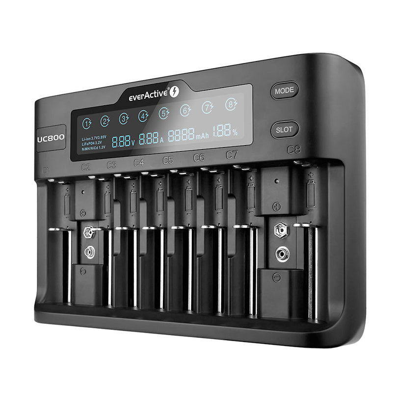 Charger for cylindrical Li-ion and Ni-MH battery Everactive UC-800