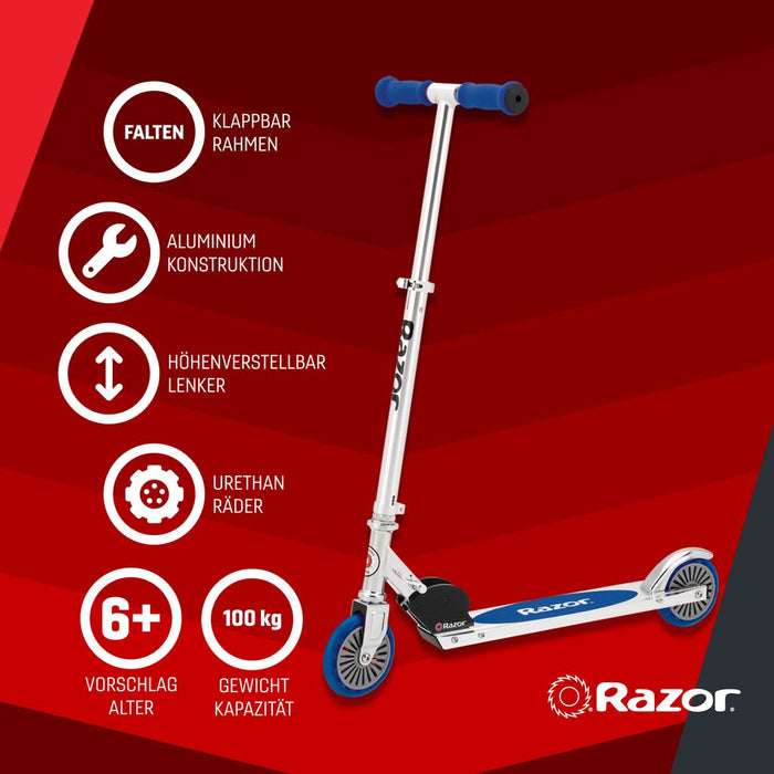 Razor A125 GS Kick Scooter for children from 6 years. Foldable. Blue