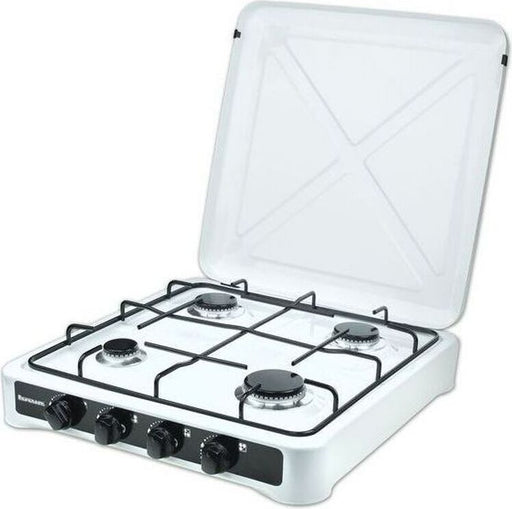 Ravanson K-04T hobs black. White hob gas hob 4 zone (N)