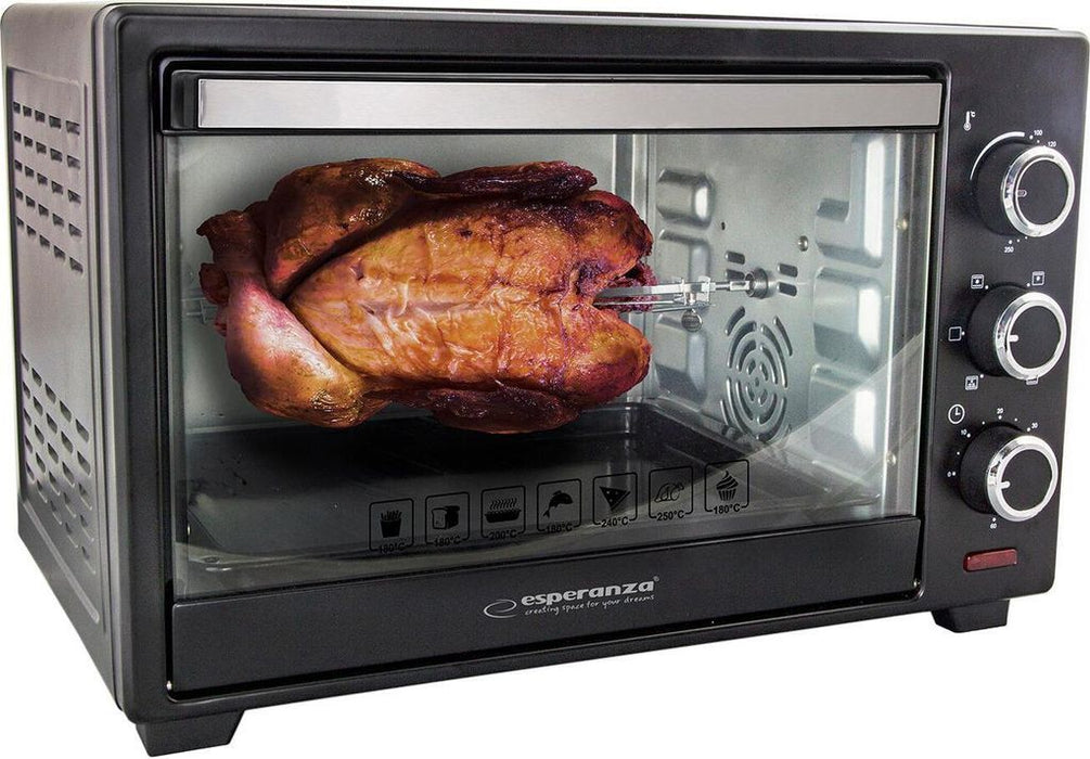 Esperanza EKO006 mini oven with circulating air and spit 25 L 1600W black