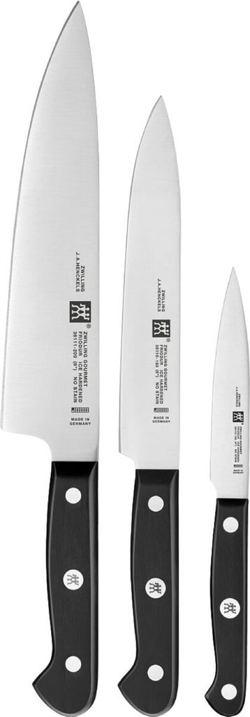 Zwilling gourmet - knife set - steel - plastic - stainless steel - black - ergonomic (36130-003-0)