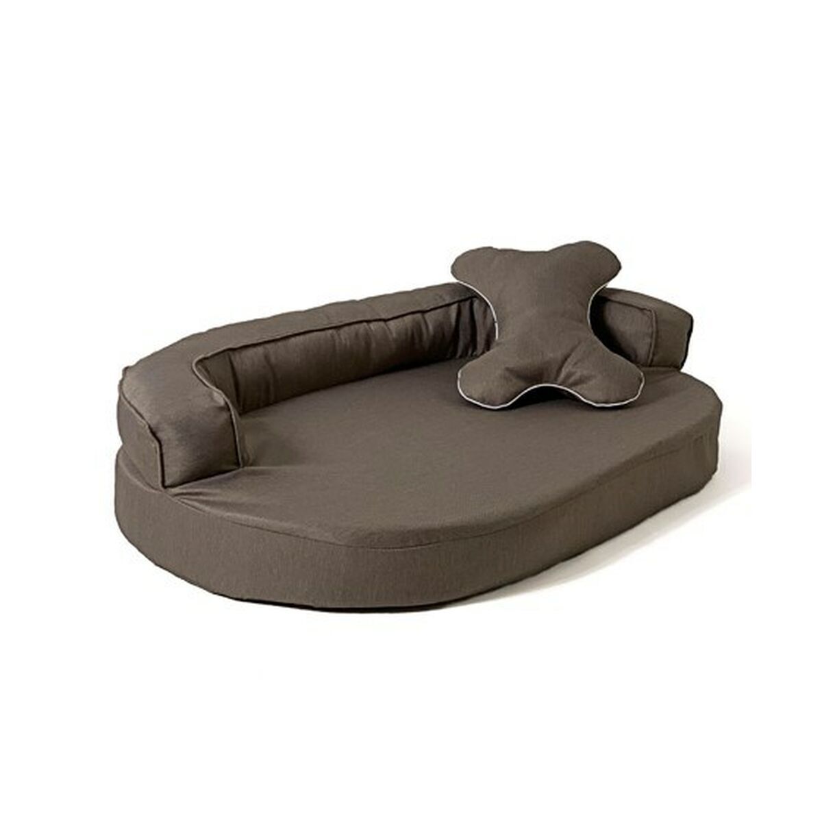 Gogift brown oval pet sofa 100 x 65 x 10 cm