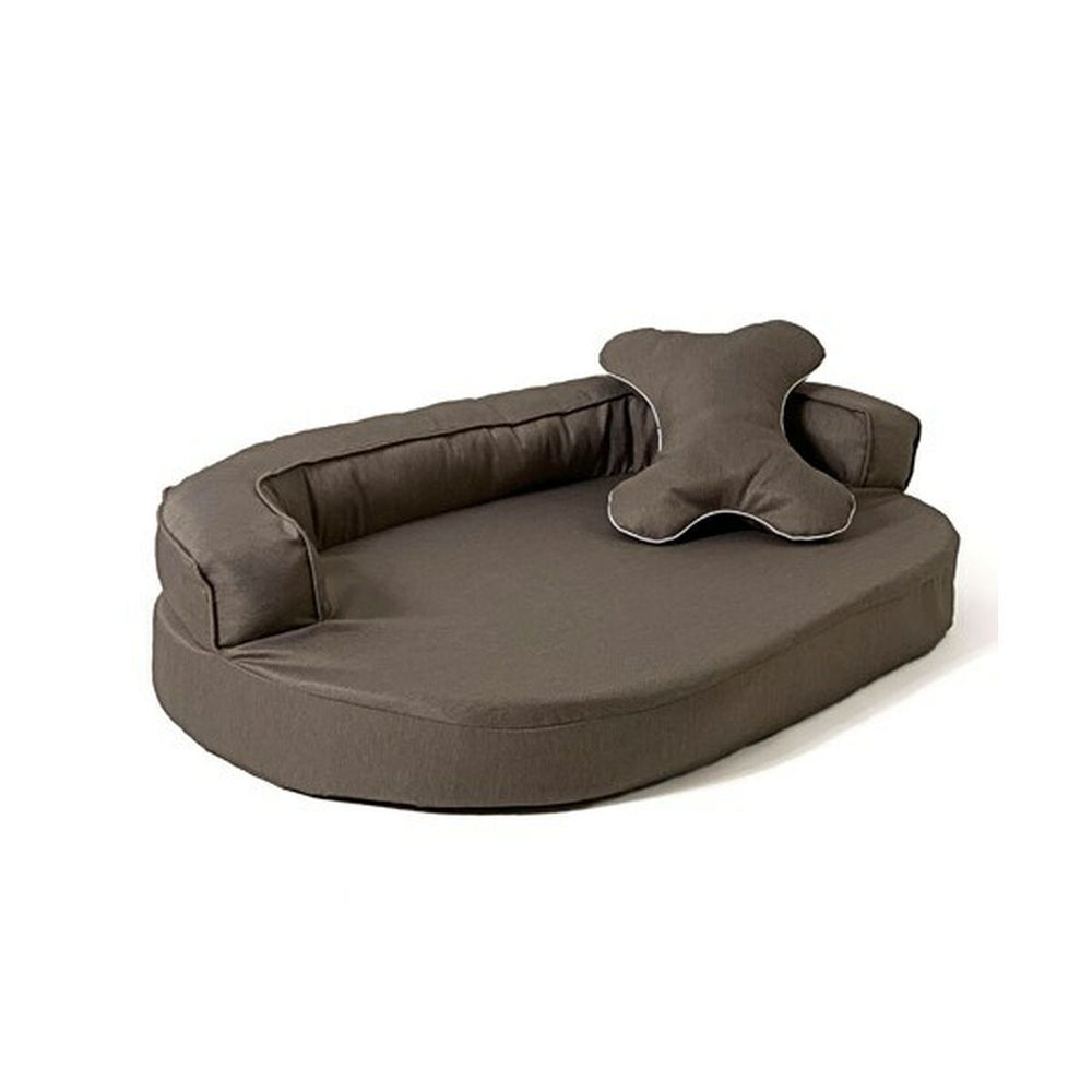 Gogift brown oval pet sofa 100 x 65 x 10 cm