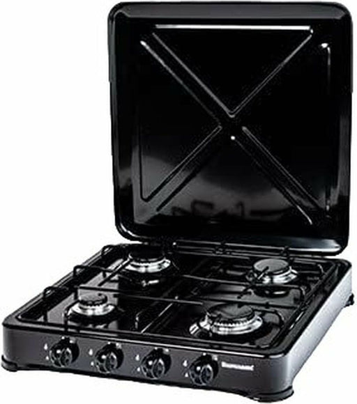 Ravanson K-04TB hob black worktop gas 4 zone (n)