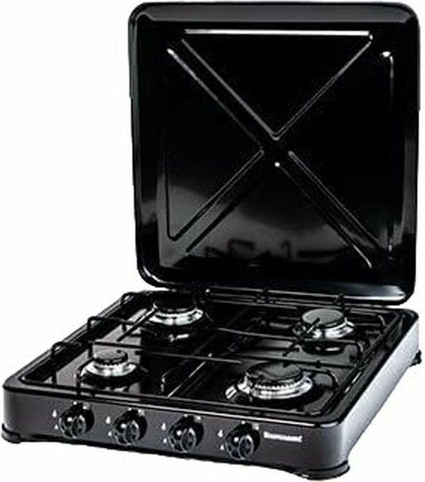 Ravanson K-04TB hob black worktop gas 4 zone (n)