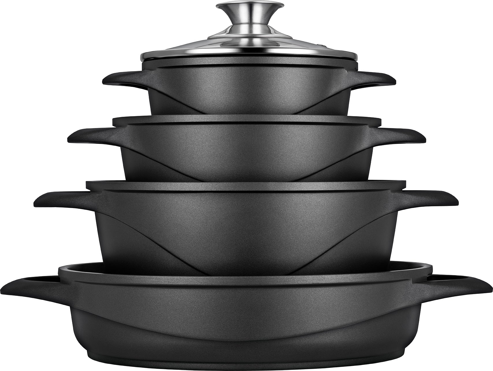 SMILE MGK-17 Soup pot black aluminum