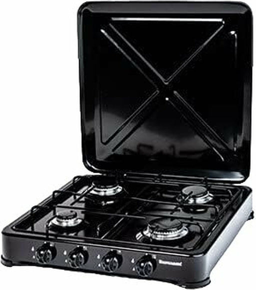 Ravanson K-04TB hob black worktop gas 4 zone (n)