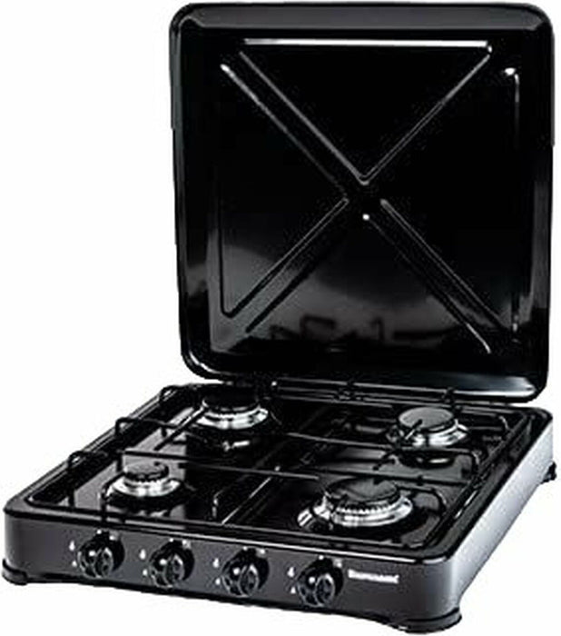 Ravanson K-04TB hob black worktop gas 4 zone (n)