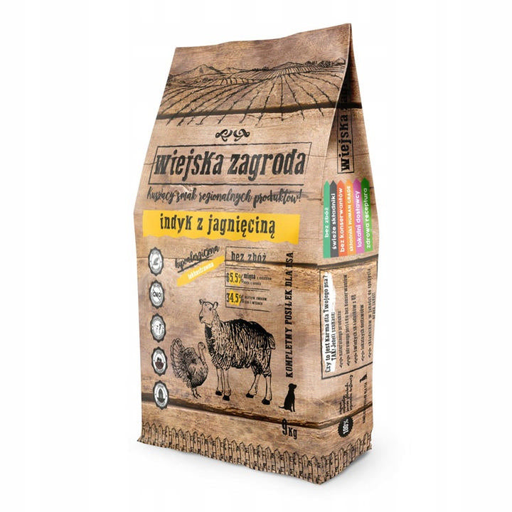 Wiejska Zagroda 693. Adult. Each breed. Lamb. Türkiye. 9 kg. Gluten-free