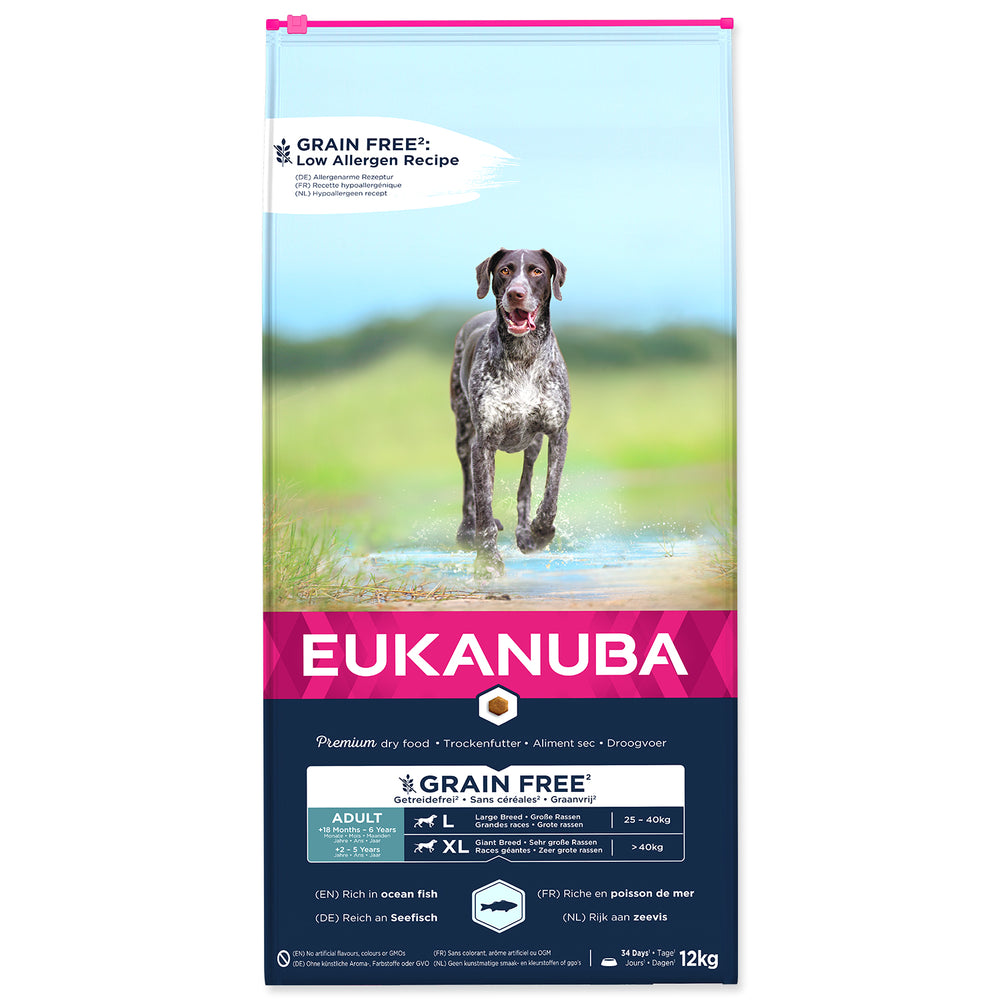 Eukanuba Adult Dog DBreed Grain Free Fish OC 12kg