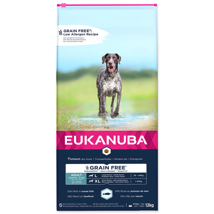 Eukanuba Adult Dog DBreed Grain Free Fish OC 12kg