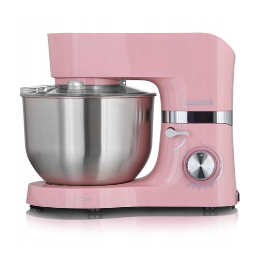 Heinrichs kitchen machine kneading machine 1300w kitchen appliance stir broom kneading hook snow ride splash protection 10 speeds 6.2 L (pink)