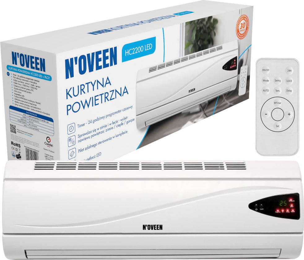Noveen HC2200 heating curtain LED remote control