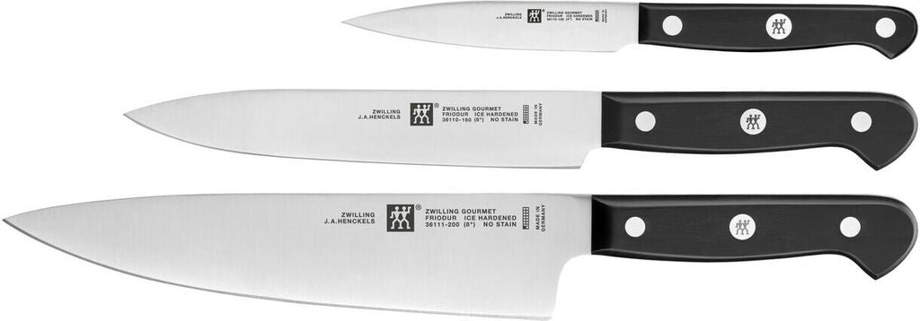 Zwilling gourmet - knife set - steel - plastic - stainless steel - black - ergonomic (36130-003-0)