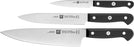 Zwilling gourmet - knife set - steel - plastic - stainless steel - black - ergonomic (36130-003-0)