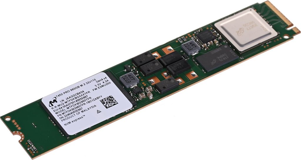 Micron 7450 Pro M2 960 PCI Express 40 3D NAND NVME (MTFDKBG960TFR-1BC1ZABYYR)