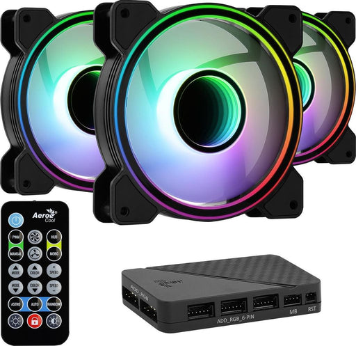 Aerocool Advanced Technologies Mirage 12 ARGB Pro Computer Case Cooling Set 12 CM Black
