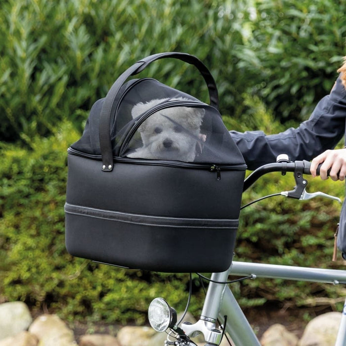 Trixie bicycle basket front for pets 41x47x29 cm black