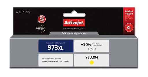 Activejet AH-973YRX ink (replacement for HP 973XL F6T83AE premium 105 ml yellow)