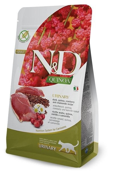 Farmina N \\u0026 D CAT Quinoa Urinary Duck - with duck. Quinoa. Cranberry \\u0026 Kamille - cat dry food - 5kg