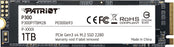 Patriot Memory SSD P300 M2 PCIe 30 NVME Phison 1TB - hard drive - NVME - 1000 GB - M2
