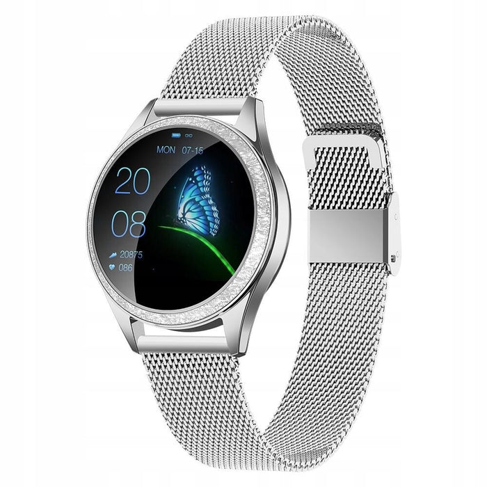 Oromed Oro-Smart crystal silver smartwatch