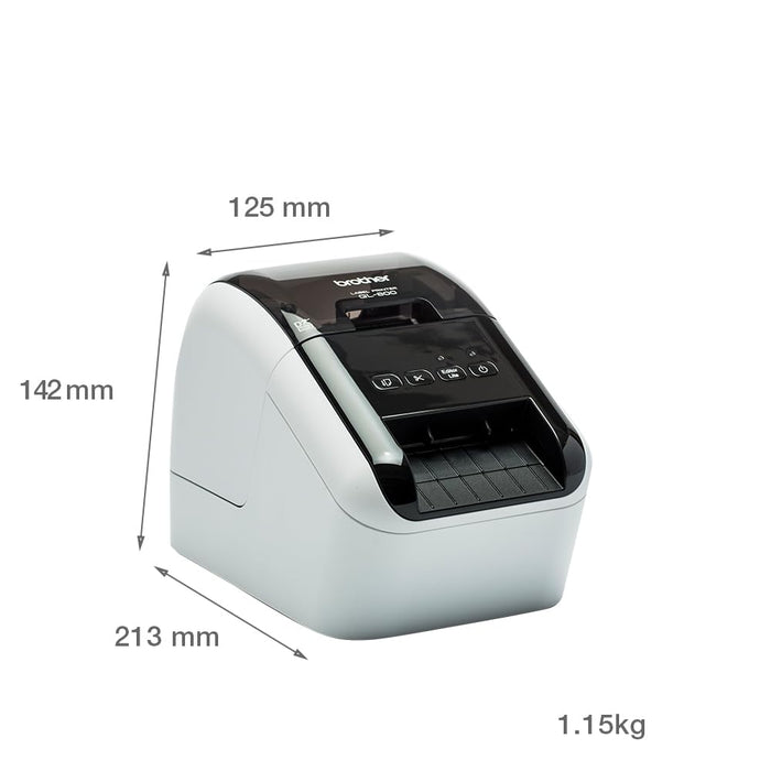 Brother QL-800 Label Printer, Address Labeller, PC Connected, Desktop, Red & Black Printing