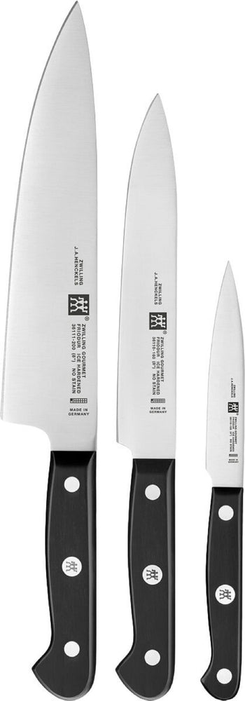 Zwilling gourmet - knife set - steel - plastic - stainless steel - black - ergonomic (36130-003-0)