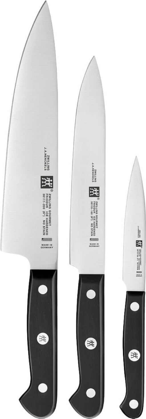 Zwilling gourmet - knife set - steel - plastic - stainless steel - black - ergonomic (36130-003-0)