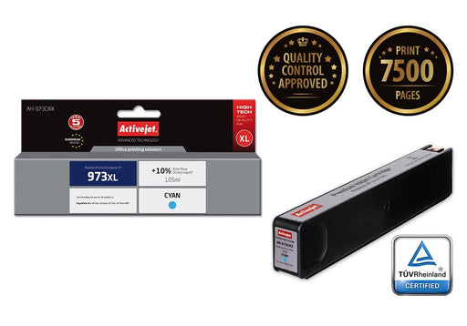 Activejet AH-973CRX ink (replacement for HP 973XL F6T81AE premium 105 ml cyan)