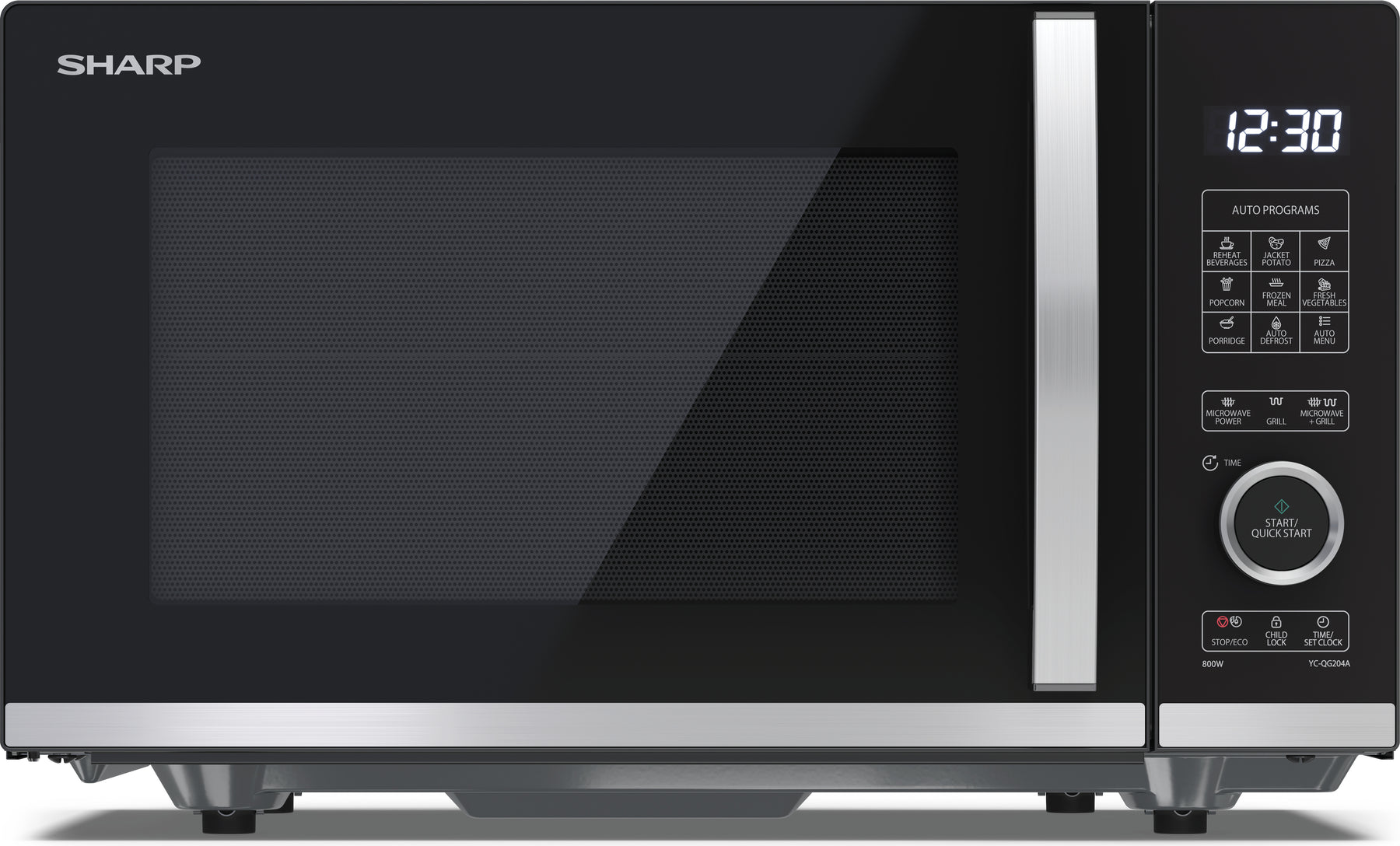 Sharp YC-Q204AE-B microwave worktop grill microwave 20 L 800 W black (YC-QG204AE-B)