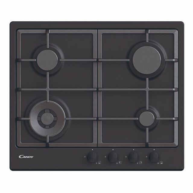 Candy CHG6BFB4WB gas stove 60 cm 4 burners black    black one size