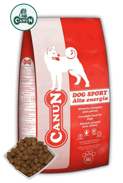 Canun Dog Sport 20 KG 40% meat with beef dog food for energetic and sporty dogs