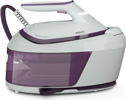 Philips PerfectCare ironing station. Ceramic bracket sole. 130 GMIN constant steam. 65 bar. 2400 W. violet (PSG602030)