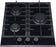 MPM 45-GMH-16 black integrated 45 cm gas cooking point DE 3 zone (N)
