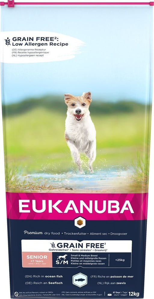 Eukanuba senior small medium grain -free oceanfish dog 12kg