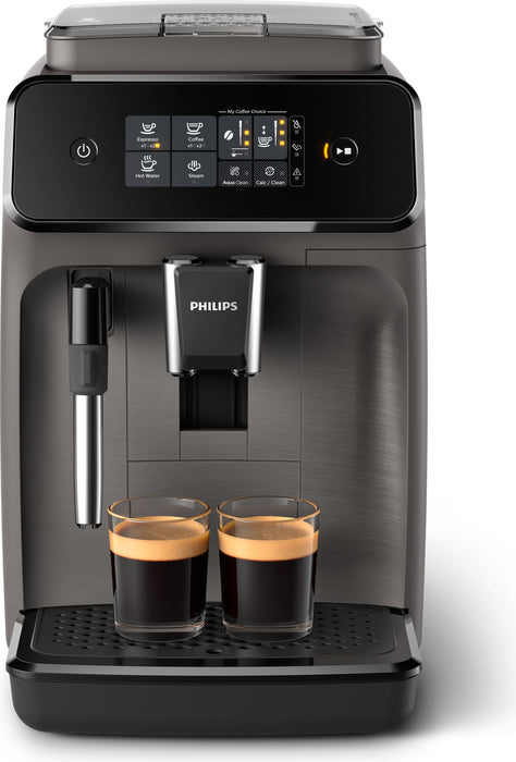 Philips fully automatic coffee machine for 2 coffee specialties. Espresso machine. 1.8 l. Coffee beans. Built -in grinding. 1500 W. black (aquafilter not in delivery scope included)