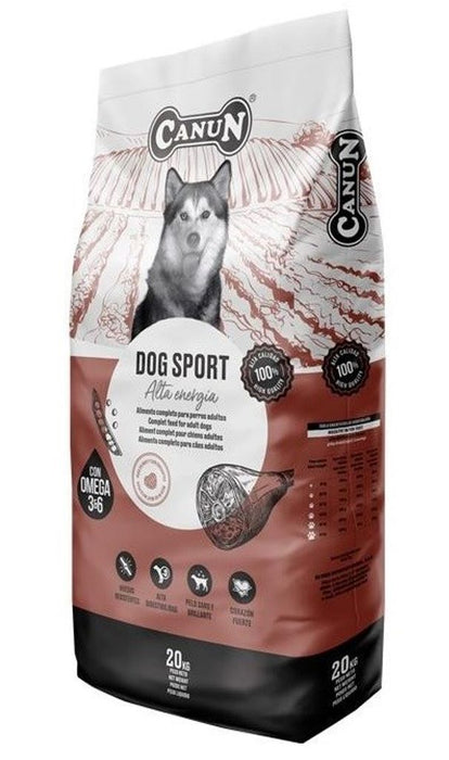 Canun Dog Sport 20 KG 40% meat with beef dog food for energetic and sporty dogs