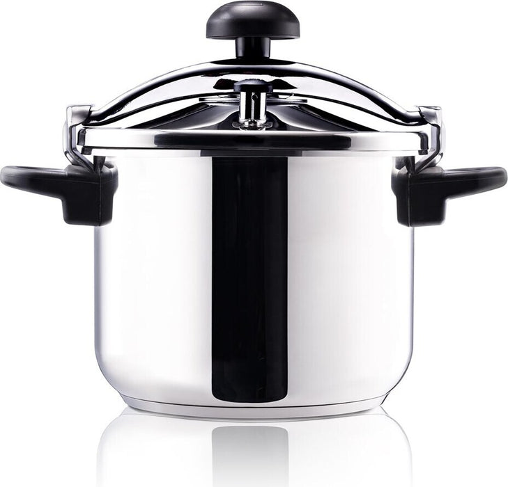 Taurus Classic Moments 8l - Pastry pot. Map. 8l. Print regulating valve DE. Cold touch. For all stove types. Dishwasher-resistant. Rotary knob closure. Stainless steel