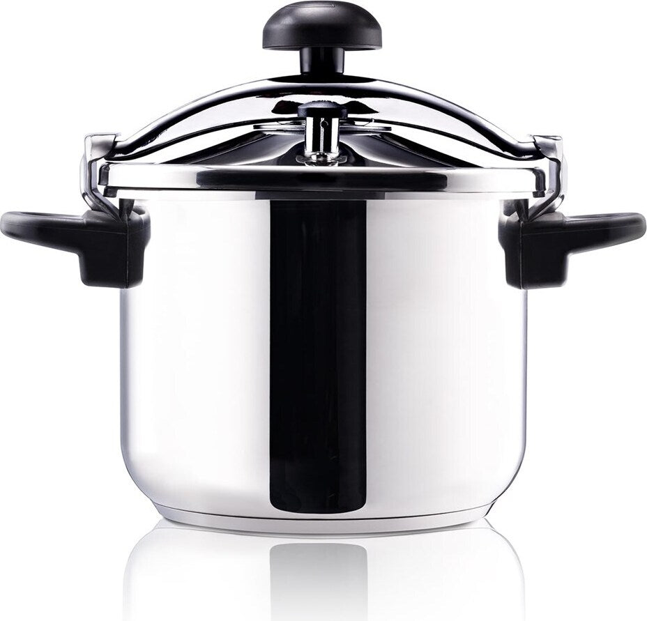 Taurus Classic Moments 8l - Pastry pot. Map. 8l. Print regulating valve DE. Cold touch. For all stove types. Dishwasher-resistant. Rotary knob closure. Stainless steel