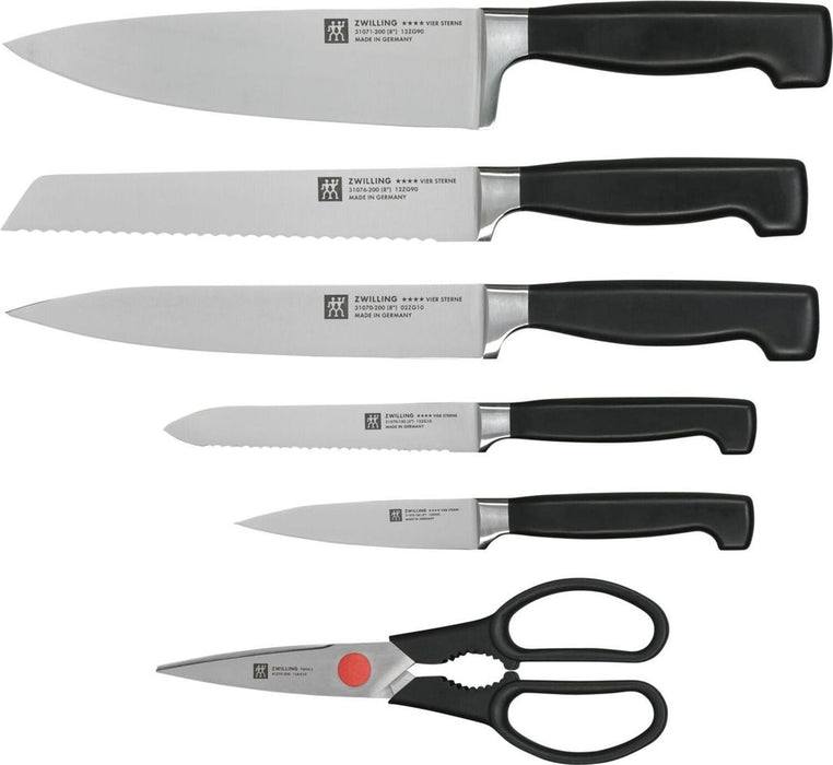Twin four stars knife block 7 pc. Gray