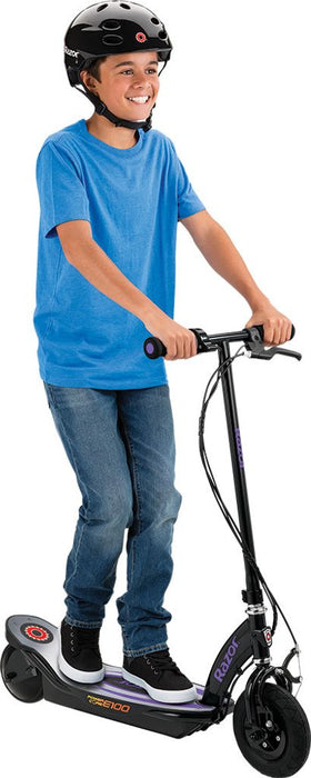 Razor E100 Powercore Kinder ElektroroNoter Lila Alu