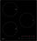 MPM 45-in-07 black worktop 45 cm zoneless induction hob 3 zone (N)