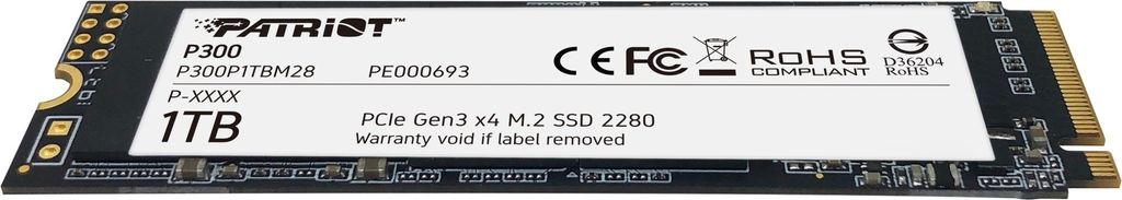 Patriot Memory SSD P300 M2 PCIe 30 NVME Phison 1TB - hard drive - NVME - 1000 GB - M2