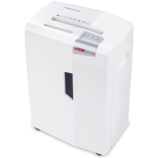 HSM Shredstar X12Pro file destruction with particle cut p-5. 2 x 15 mm. Up to 12 sheet. White